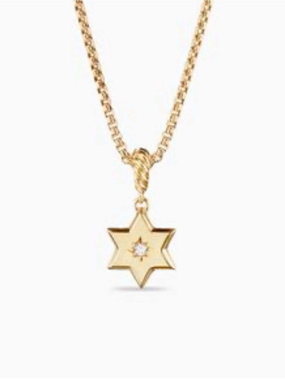 Star Pendent Necklace with Central Stone - 18k Gold Plated - Super Lovey